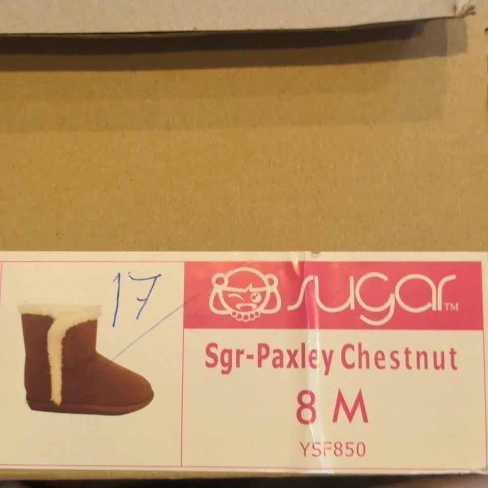 Sugar Paxley Chestnut Cozy Winter Boots size 8